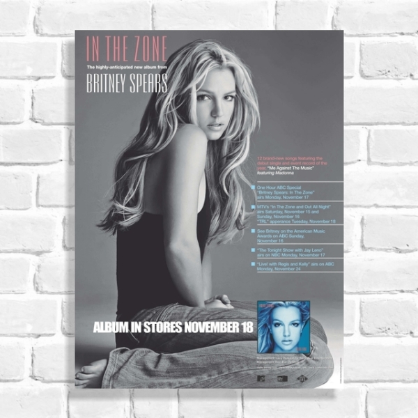 Quadro Decorativo Britney Spears In The Zone