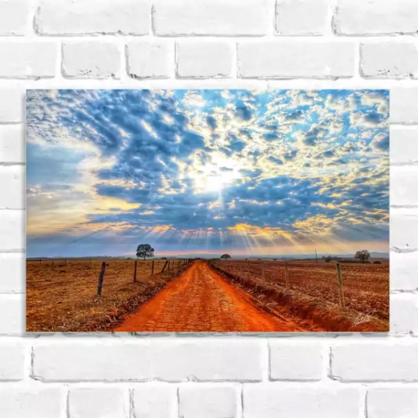 Quadro Decorativo Paisagem Estradas no Campo (Coleção Originais do Brasil)