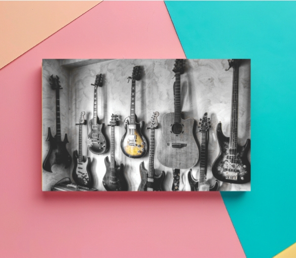 Quadro Decorativo Guitarras