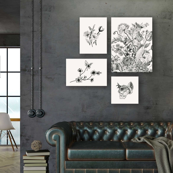 Kit Quadro Decorativo Flores