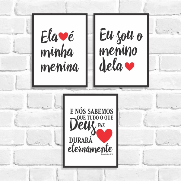 Kit Quadro Decorativo O Que Deus Faz Durará Eternamente