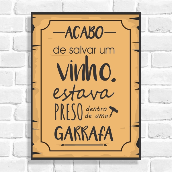 Quadro Decorativo Vinho