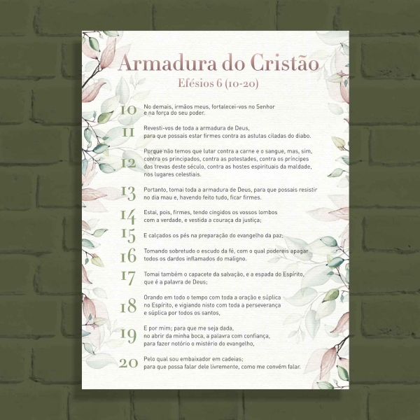 Quadro Decorativo Armadura do Cristão (Efésios 6)