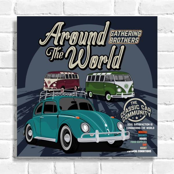 Quadro Decorativo Around the World