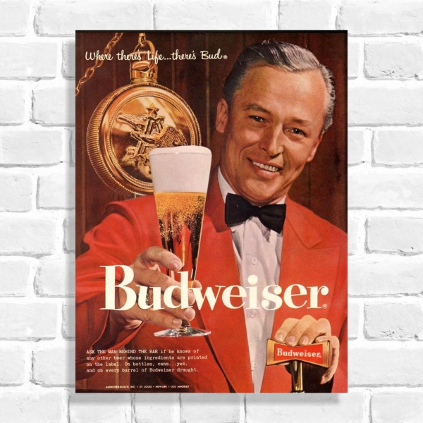 Quadro Decorativo Budweiser