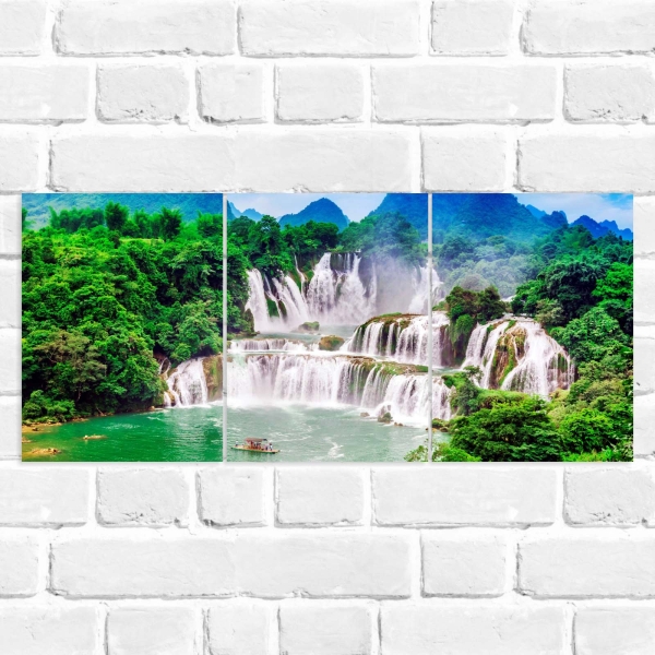 Kit Quadro Decorativo Cachoeira