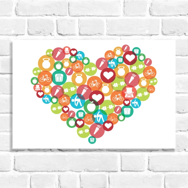Quadro Decorativo Estilo de Vida Saudável