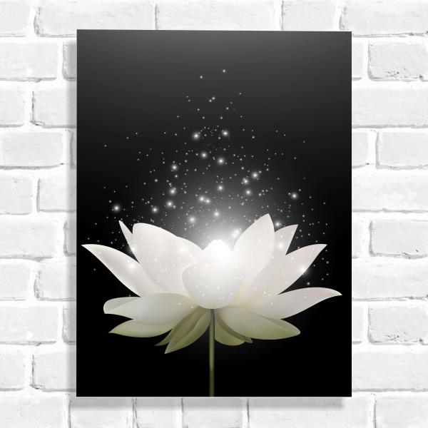 Quadro Decorativo Flor de lótus Brilhante