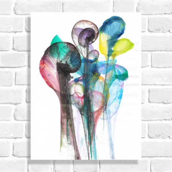 Quadro Decorativo Flores Abstratas