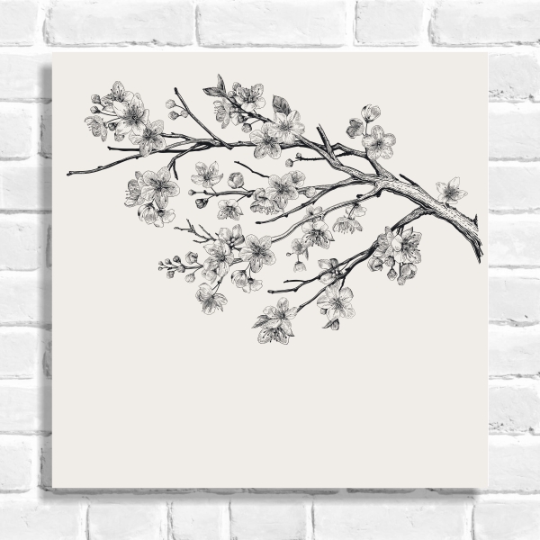 Quadro Decorativo Flores de Cerejeira