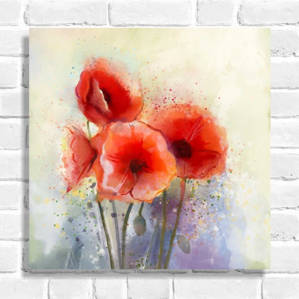Quadro Decorativo Flores Laranjas