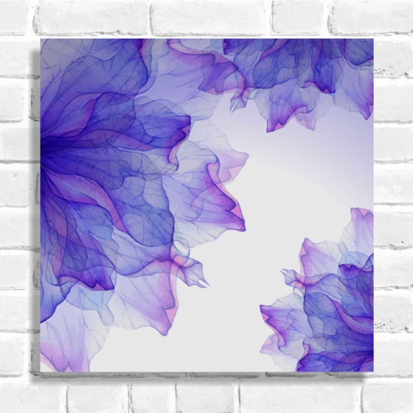 Quadro Decorativo Flores Roxas