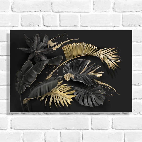 Quadro Decorativo Folhas Tropicais