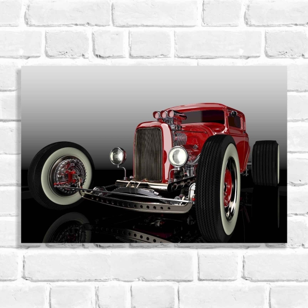 Quadro Decorativo Hot Rod 3D