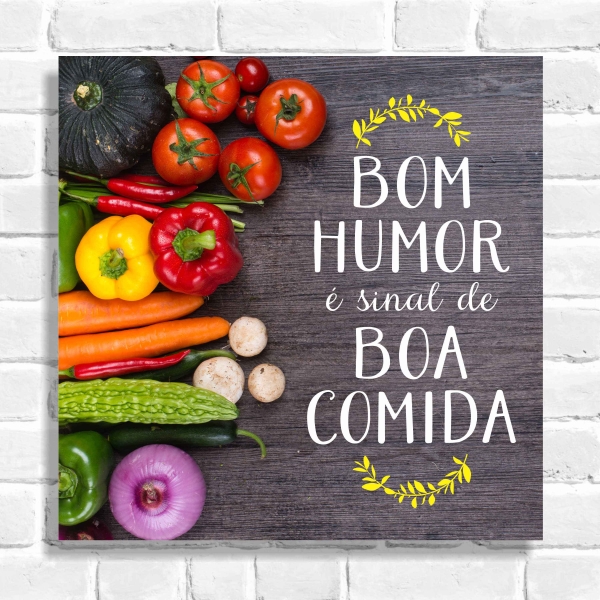 Quadro Decorativo Humor e Boa Comida