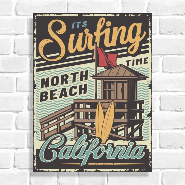Quadro Decorativo I'ts Surfing California