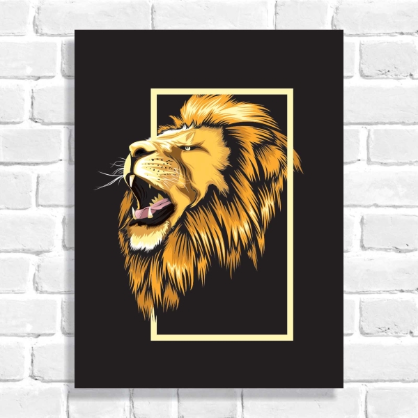 Quadro Decorativo Leão