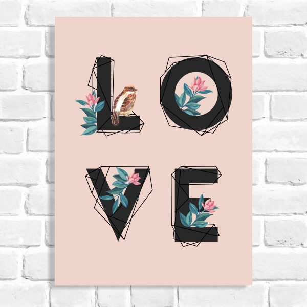 Quadro Decorativo Love