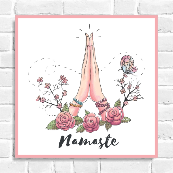 Quadro Decorativo Mãos Namaste
