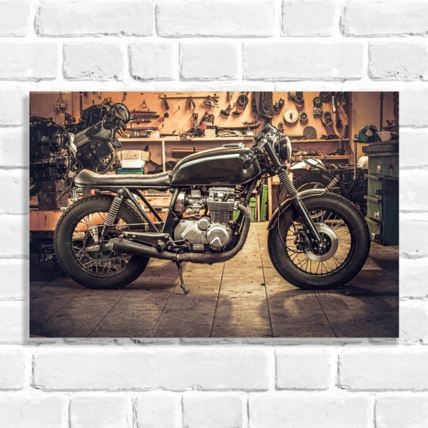 Quadro Decorativo Motocicleta Cafe-Racer