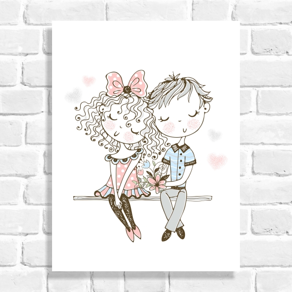 Quadro Decorativo Namorados