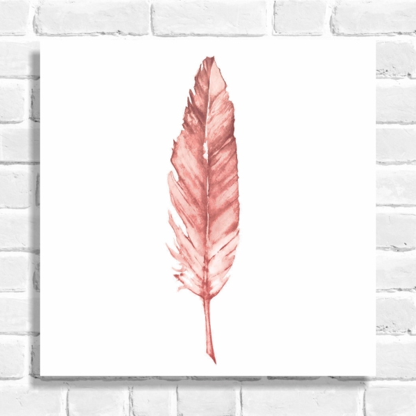 Quadro Decorativo Pena Rose