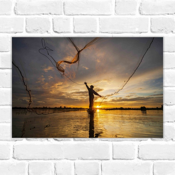 Quadro Decorativo Pescador