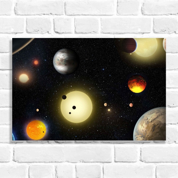 Quadro Decorativo Planetas