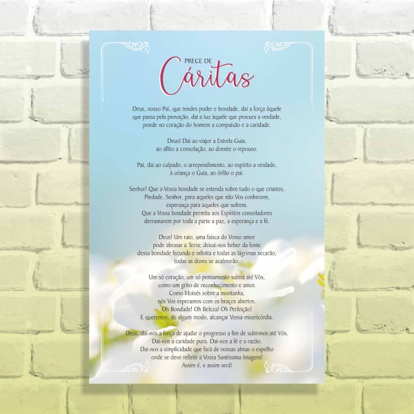 Quadro Decorativo Prece de Cáritas
