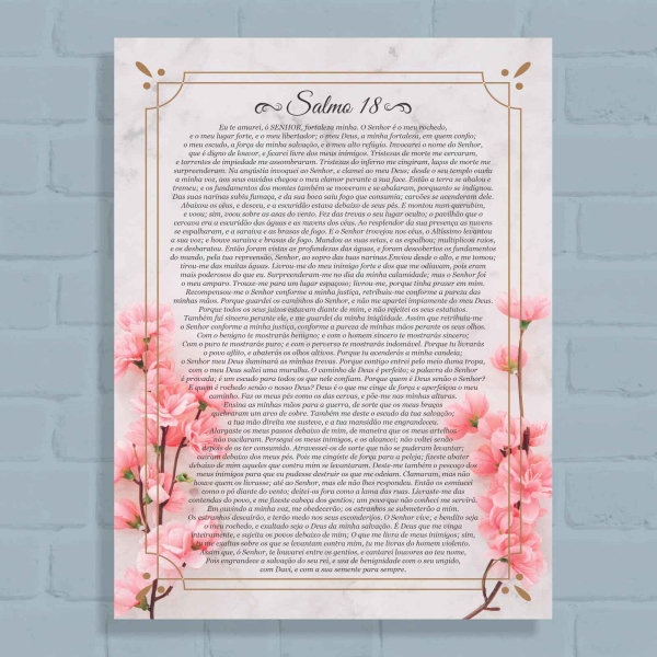 Quadro Decorativo Salmo 18