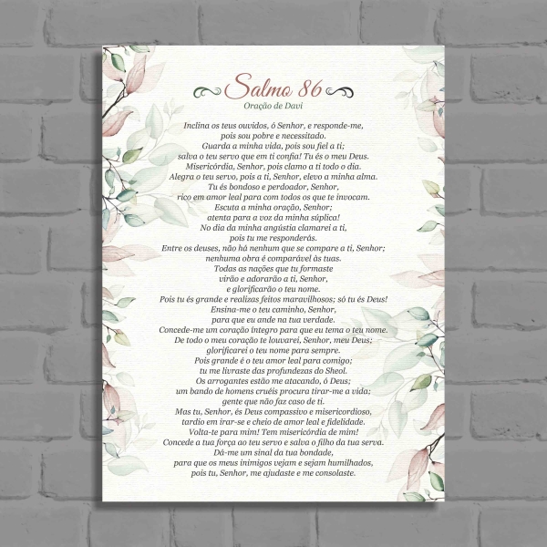 Quadro Decorativo Salmo 86
