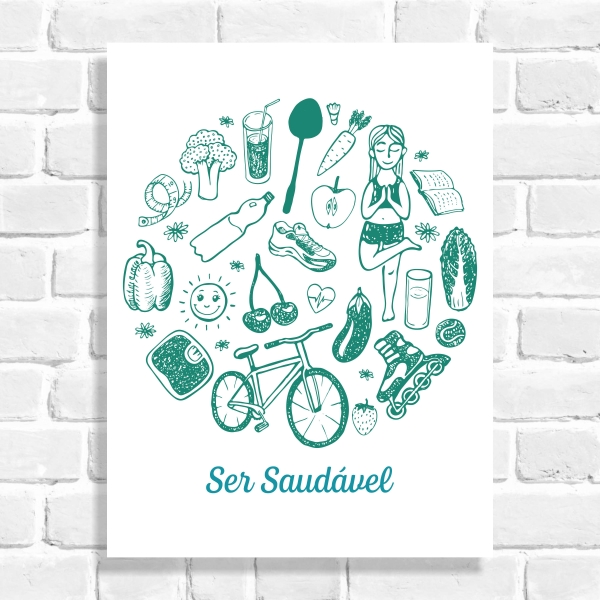 Quadro Decorativo Ser Saudável