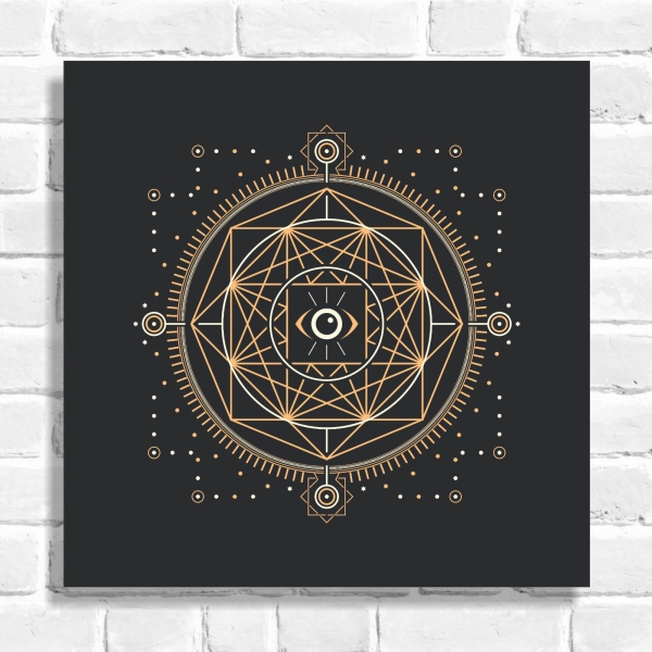 Quadro decorativo Símbolos geométrica sagradas
