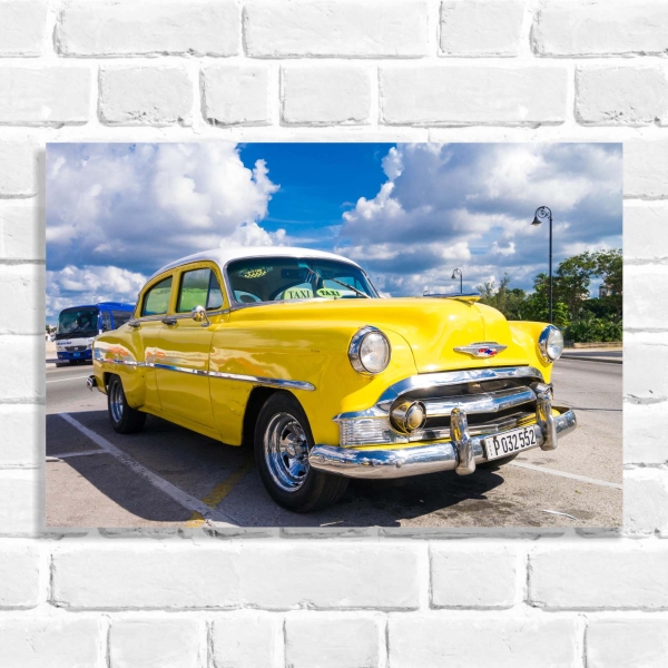 Quadro Decorativo Taxi Vintage