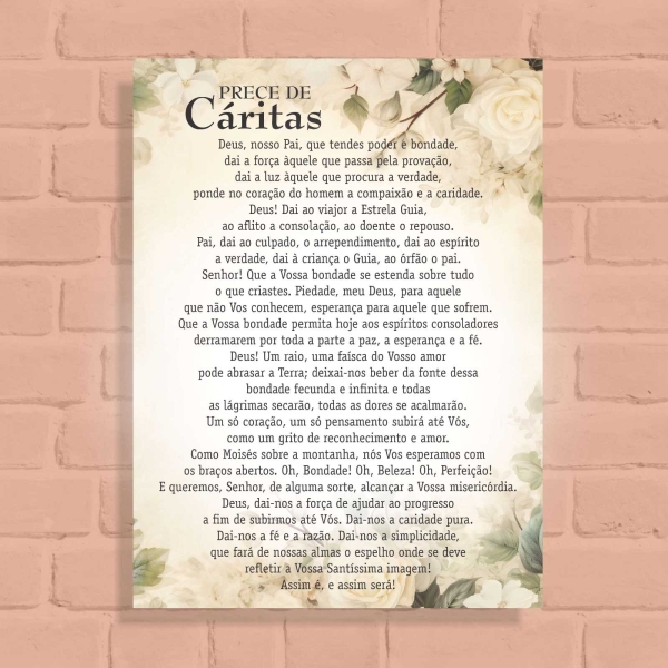 Quadro Decorativo Prece de Cáritas 02
