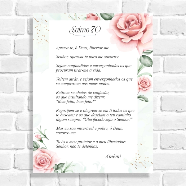 Quadro Decorativo Salmo 70
