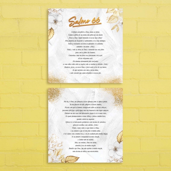 Kit Quadro Decorativo Salmo 66