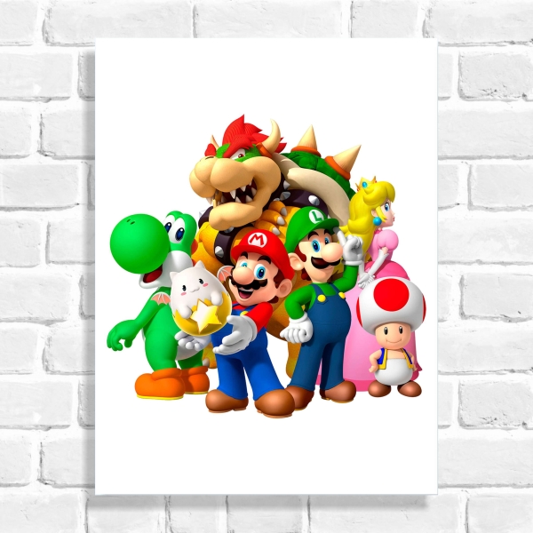 Quadro Decorativo Mario Bros.