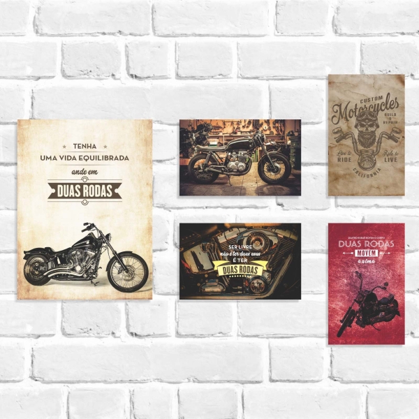 Kit Quadro Decorativo Motorcycle